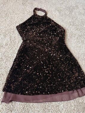 Sequin Halter Dress